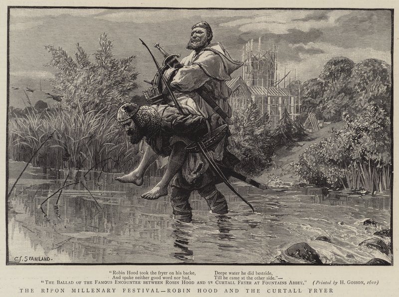 El festival milenario de Ripon, Robin Hood y el fraile Curtall de Charles J. Staniland