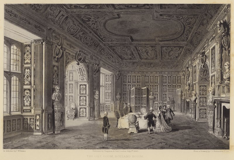 La Sala Dorada, Holland House de Charles James Richardson
