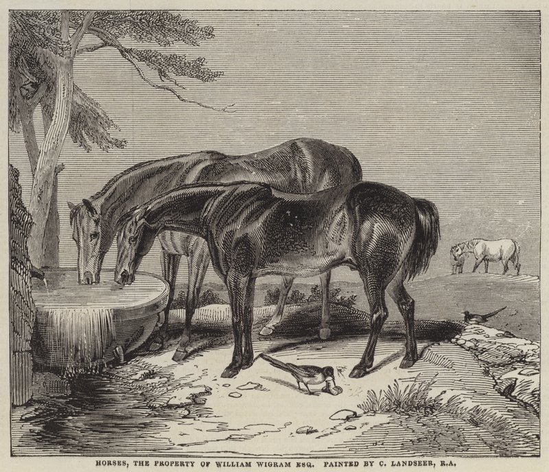 Caballos, propiedad de William Wigram, Esquire de Charles Landseer
