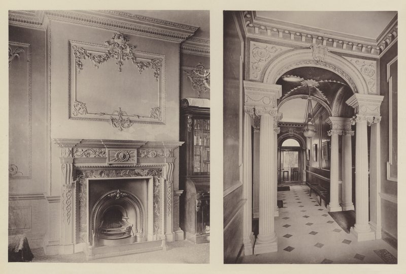 Una Casa en Epsom, una Chimenea, el Corredor de Charles Latham