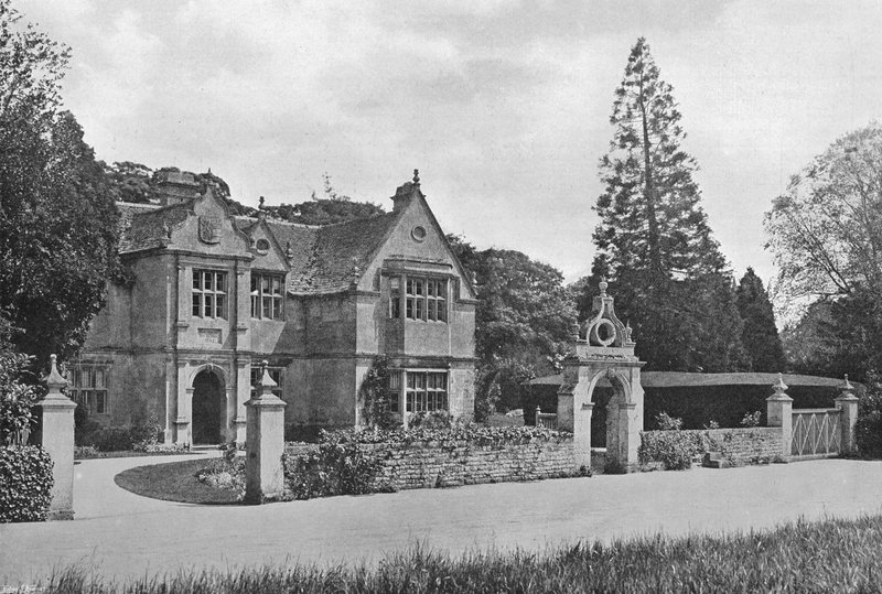 Stibbington Hall desde el Oeste de Charles Latham