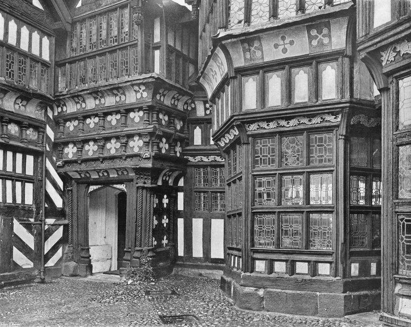 El porche y la ventana del vestíbulo de Charles Latham