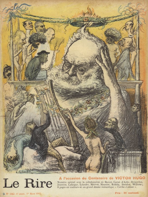 Centenario del nacimiento de Victor Hugo, ilustración para Le Rire de Charles Leandre