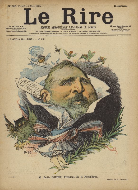 Emile Loubet, Ilustración para Le Rire de Charles Leandre