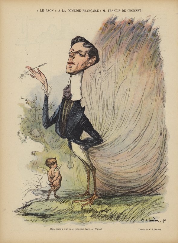 Francis de Croisset, dramaturgo, novelista y libretista francés. Ilustración para Le Rire de Charles Leandre
