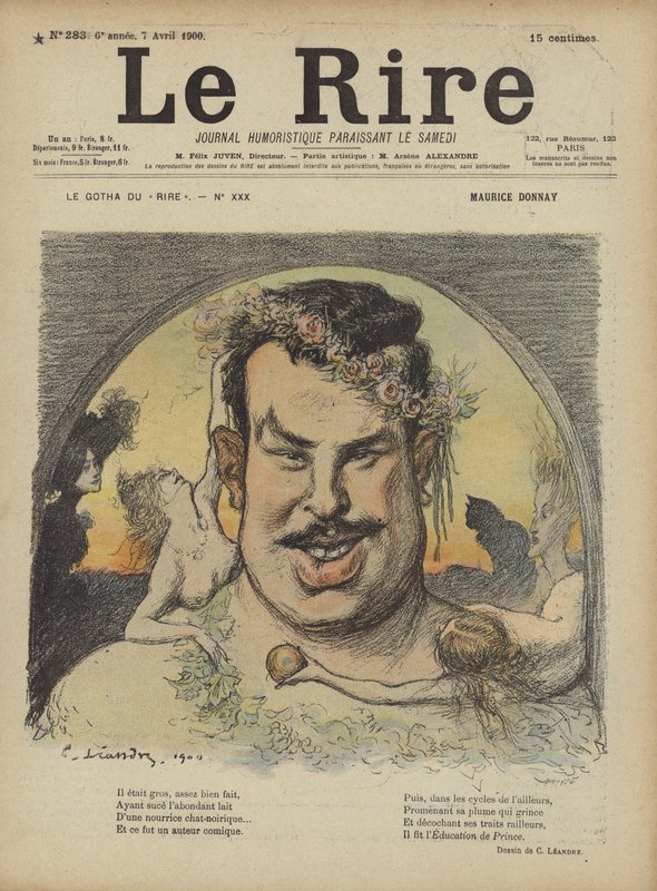Maurice Donnay, Ilustración para Le Rire de Charles Leandre
