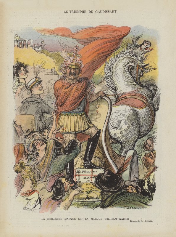 Sátira sobre la crisis marroquí de 1905. Ilustración para Le Rire de Charles Leandre