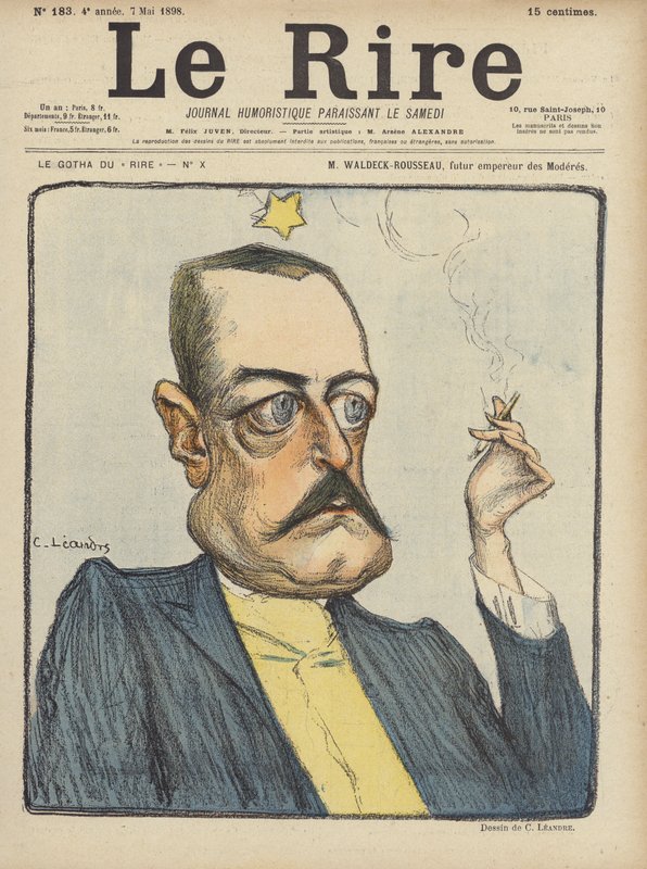 Waldeck-Rousseau, Ilustración para Le Rire de Charles Leandre