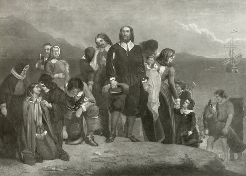 El desembarco de los Padres Peregrinos en América, 1620 de Charles Lucy