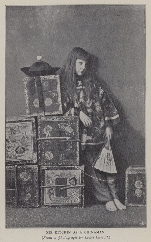 Xie Kitchin como un chino (foto en blanco y negro) de Charles Lutwidge Dodgson