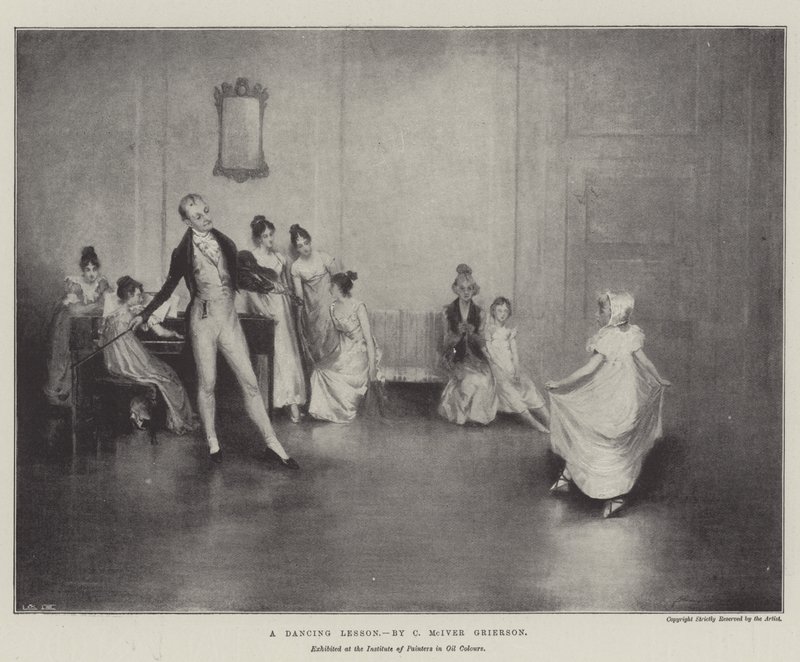 Una lección de baile de Charles MacIvor or MacIver Grierson