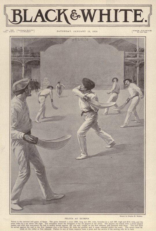 El deporte vasco de pelota jugado en Olympia, Londres de Charles Mills (after) Sheldon