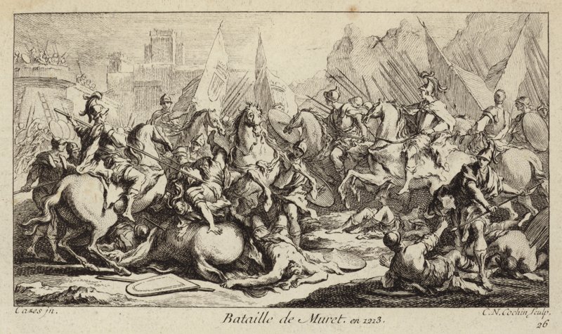 Batalla de Muret, Francia, Cruzada Albigense de Charles Nicolas II Cochin
