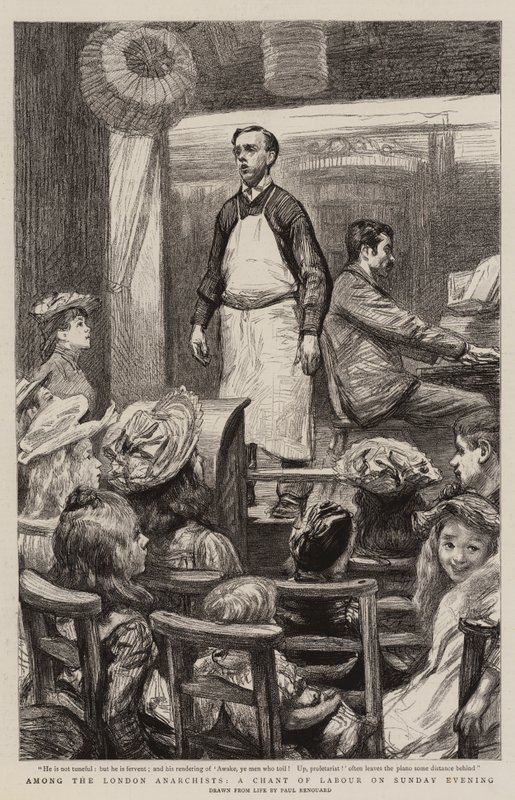 Entre los anarquistas de Londres, un canto de trabajo el domingo por la noche de Charles Paul Renouard