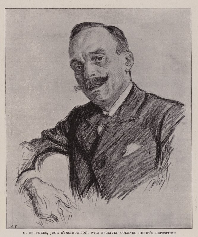 M Bertulus, juez de instrucción, quien recibió la declaración del Coronel Henry de Charles Paul Renouard