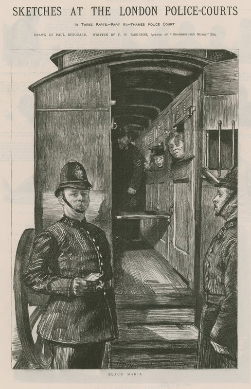 Bocetos en los tribunales de policía de Londres de Charles Paul Renouard