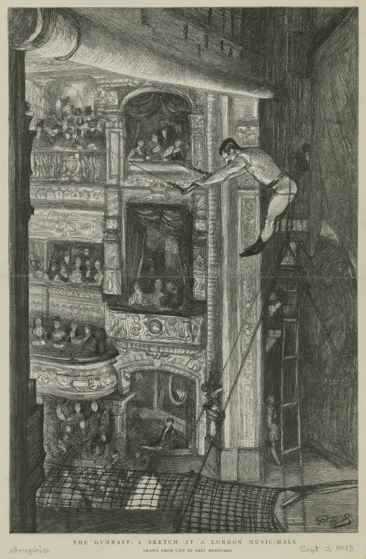 El gimnasta: un boceto en un Music Hall de Londres de Charles Paul Renouard