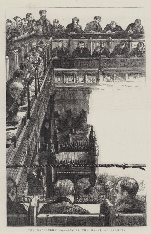 La galería de reporteros de la Cámara de los Comunes de Charles Paul Renouard