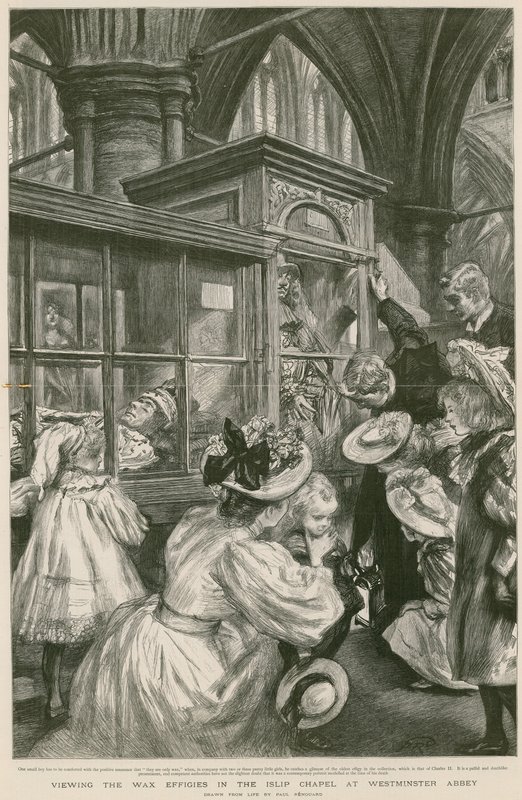 Las efigies de cera en la Capilla de Islip en la Abadía de Westminster de Charles Paul Renouard