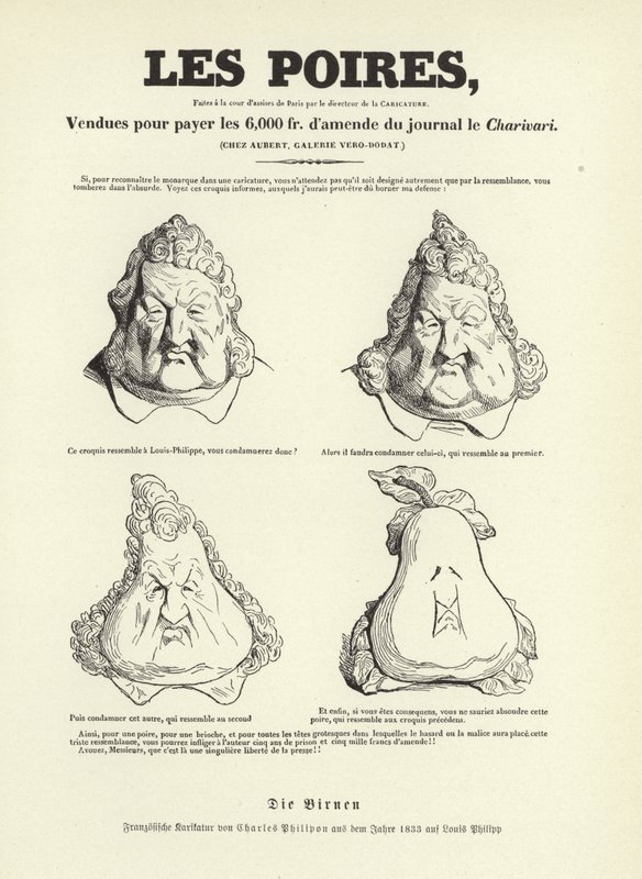 Caricatura del rey Luis Felipe I de Francia de Charles Philipon