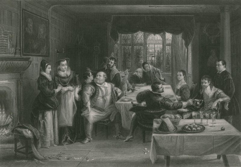 Falstaff y sus amigos, las alegres comadres de Windsor de Charles Robert Leslie