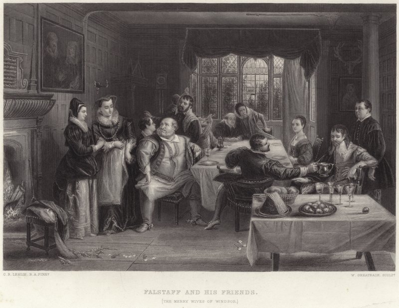 Falstaff y sus amigos de Charles Robert Leslie
