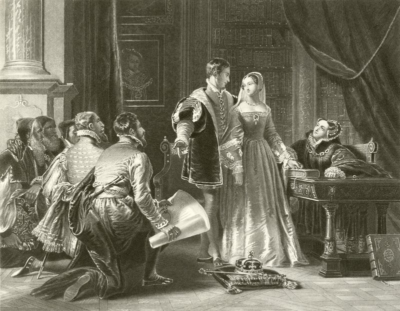 La renuencia de Lady Jane Grey a aceptar la corona de Charles Robert Leslie