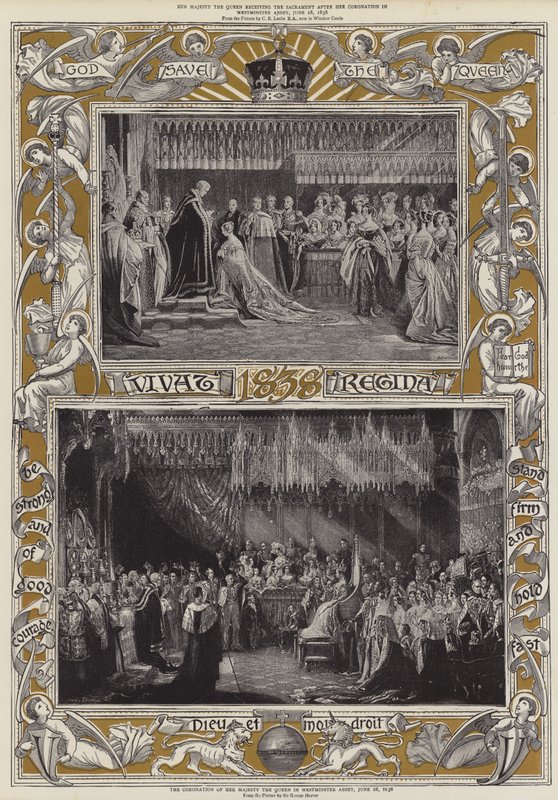 La Coronación de Su Majestad la Reina en la Abadía de Westminster, 28 de junio de 1838 de Charles Robert Leslie