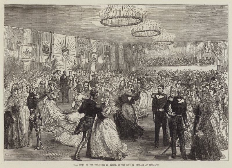 Baile dado por los islandeses en honor del rey de Dinamarca en Reikiavik de Sir John Charles Robinson