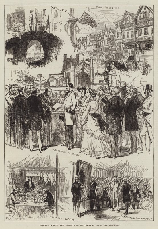 Fiestas en Chester y Eton Hall por la mayoría de edad del Conde Grosvenor de Sir John Charles Robinson