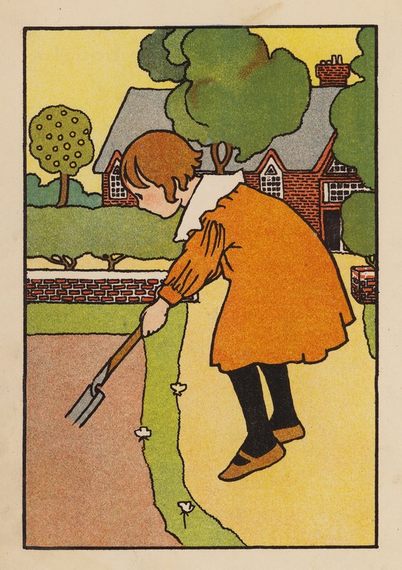 Ilustración para Babes and Birds (litografía en color) de Charles Robinson