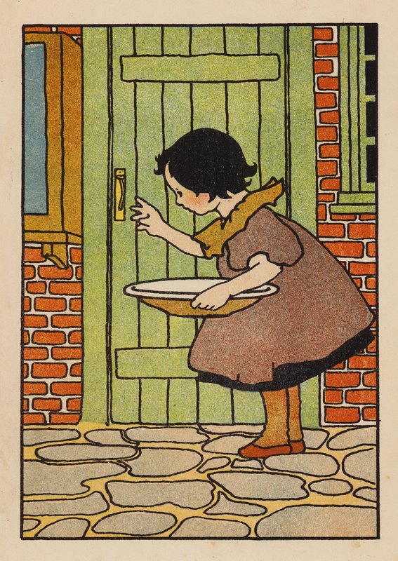 Ilustración para Babes and Birds (litografía en color) de Charles Robinson