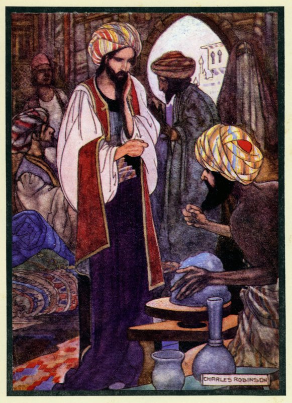 Ilustración para El Rubaiyat de Omar Khayyam de Charles Robinson
