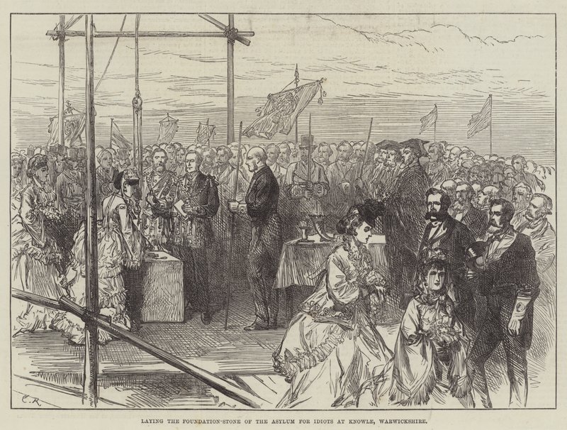Colocación de la primera piedra del Asilo para Idiotas en Knowle, Warwickshire de Sir John Charles Robinson