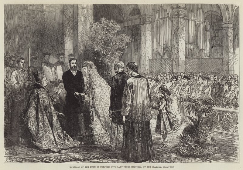 Matrimonio del Duque de Norfolk con Lady Flora Hastings, en el Oratorio, Brompton de Sir John Charles Robinson