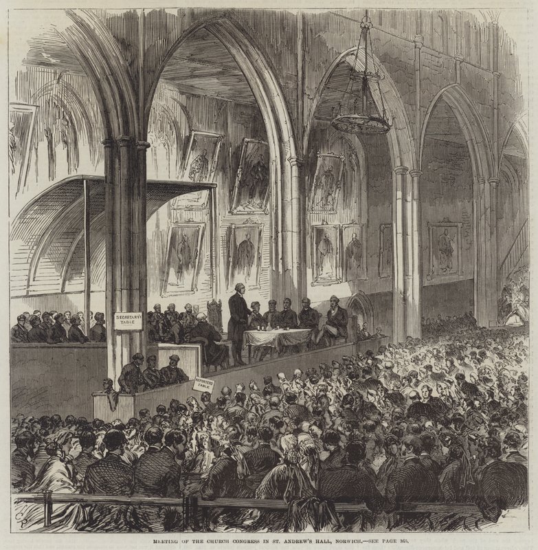 Reunión del Congreso de la Iglesia en el Salón de San Andrés, Norwich de Sir John Charles Robinson