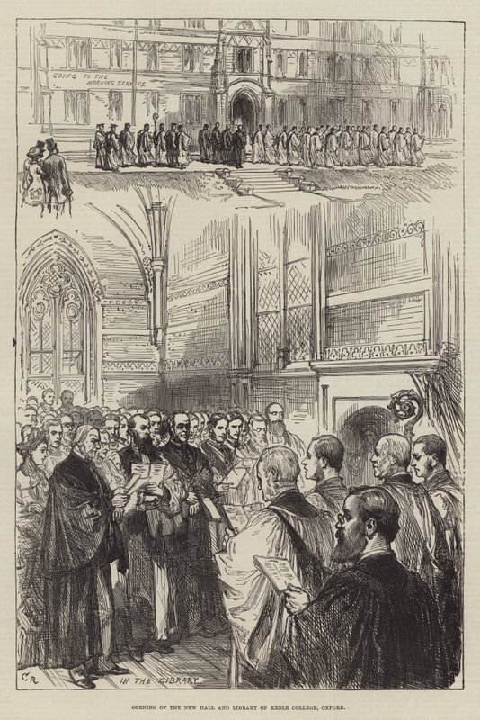 Inauguración del Nuevo Salón y Biblioteca del Keble College, Oxford de Sir John Charles Robinson