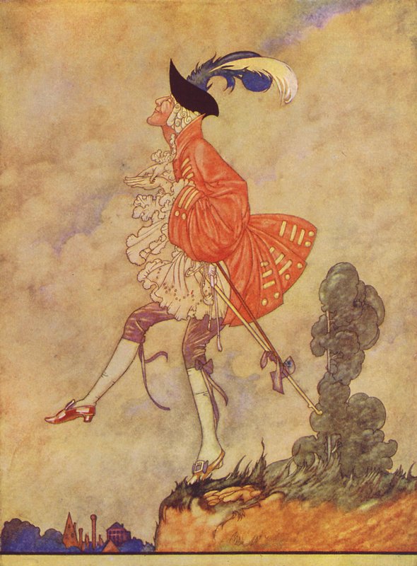 La soberbia precede a la caída (litografía en color) de Charles Robinson