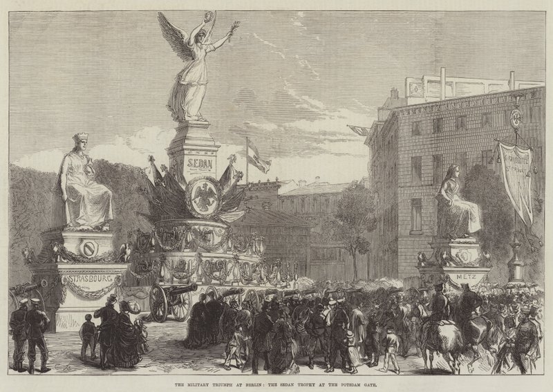 El triunfo militar en Berlín, el trofeo de Sedán en la Puerta de Potsdam de Sir John Charles Robinson