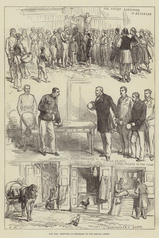 La Guerra, Bocetos en Belgrado de Sir John Charles Robinson