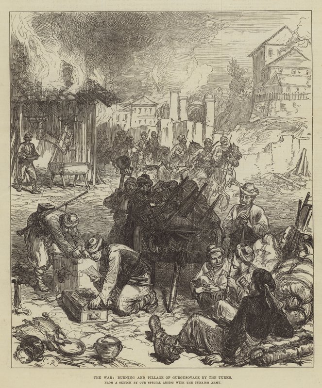 La guerra, quema y saqueo de Gurgusovacz por los turcos de Sir John Charles Robinson