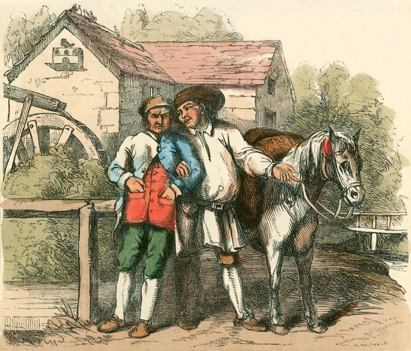 Cheery alabando al pony de Charles West Cope