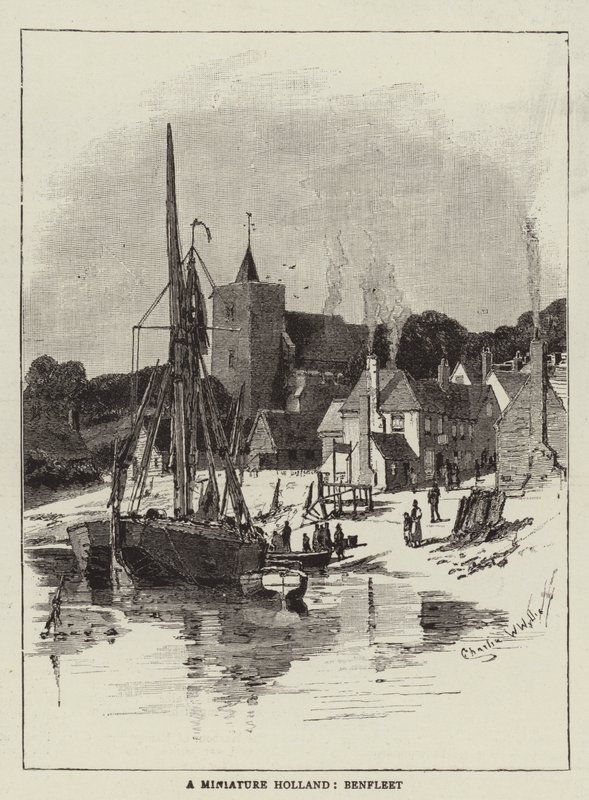 Una miniatura de Holanda, Benfleet de Charles William Wyllie
