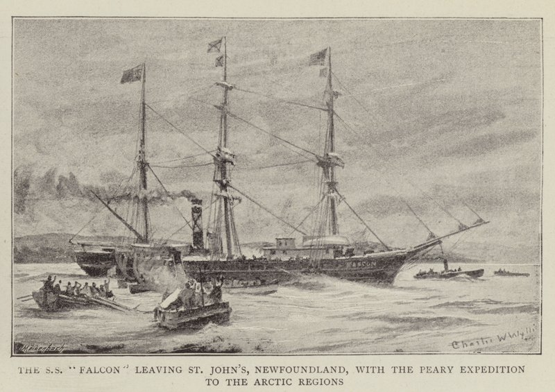 El SS Falcon saliendo de St John