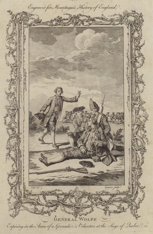 La muerte del General Wolfe en el Sitio de Quebec de Charles the Elder Grignion