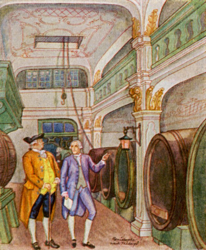 Weinkellerei / Bodega (litografía en color) de Christophe (1856 1945)