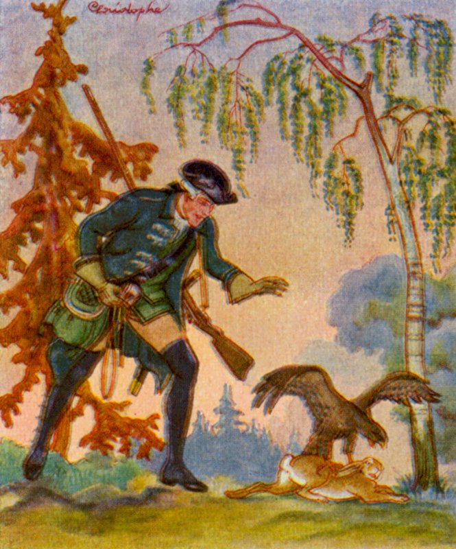 Hasenbeize / Rabbit Pickle (litografía en color) de Christophe (1856-1945)