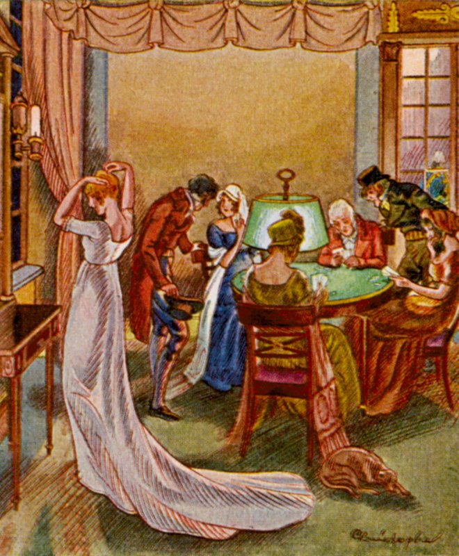 Spielkasino / Casino (litografía en color) de Christophe (1856 1945)