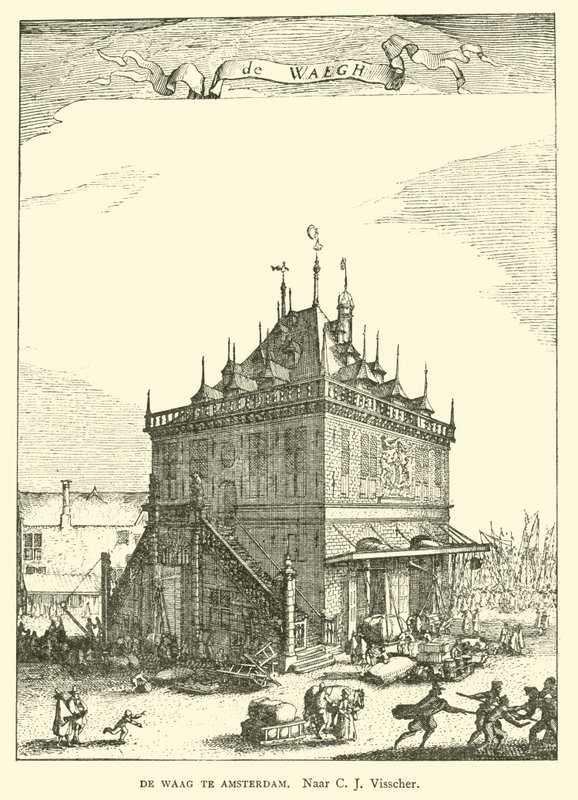 Waag (Casa de Pesaje) de Ámsterdam de Claes Jansz Visscher