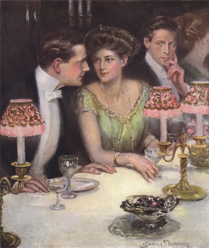Los únicos dos en la cena de Clarence F. Underwood